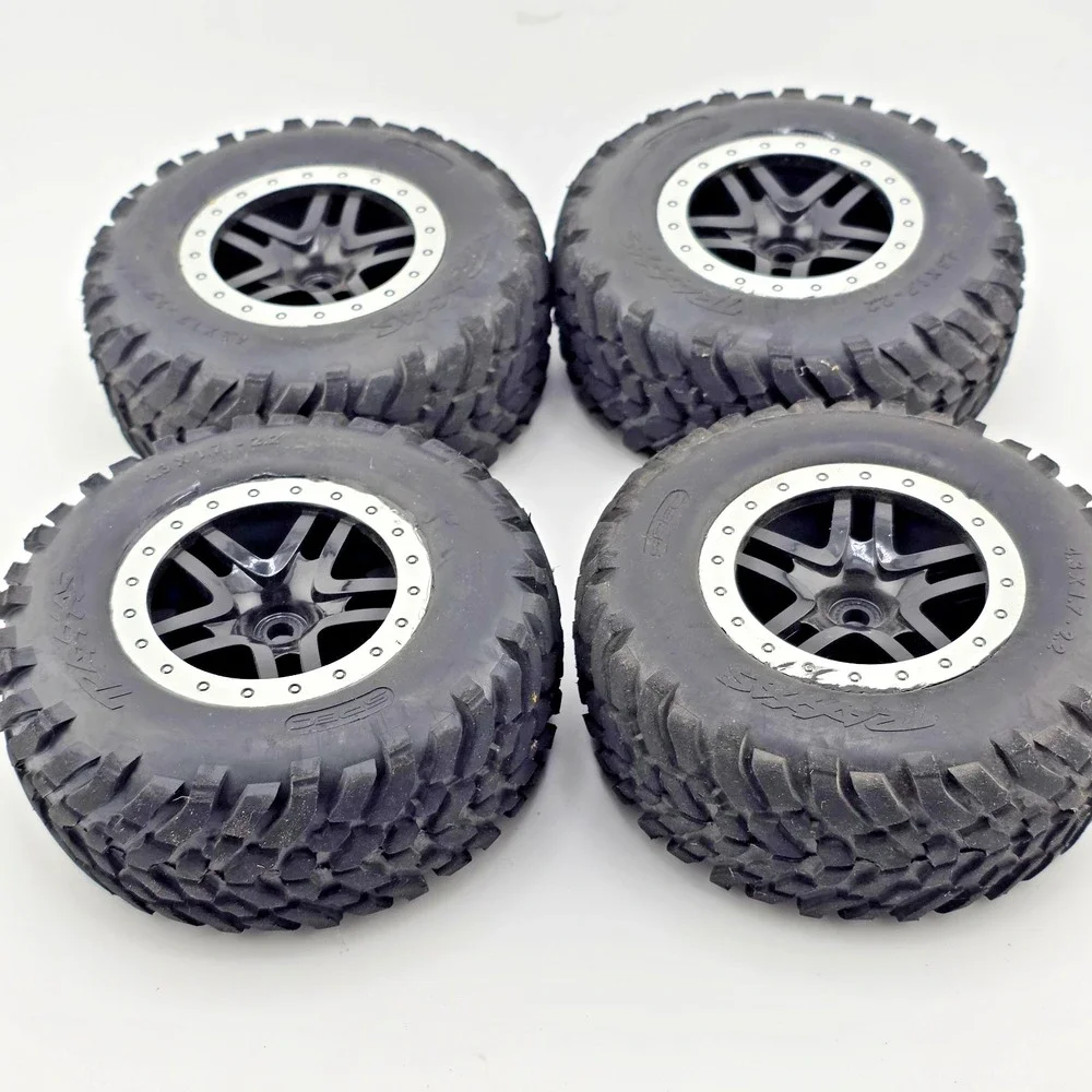 4x Traxxas Slash 4x4 Spec 1/10 Short Course Truck Tires on 12mm Hex Wheels